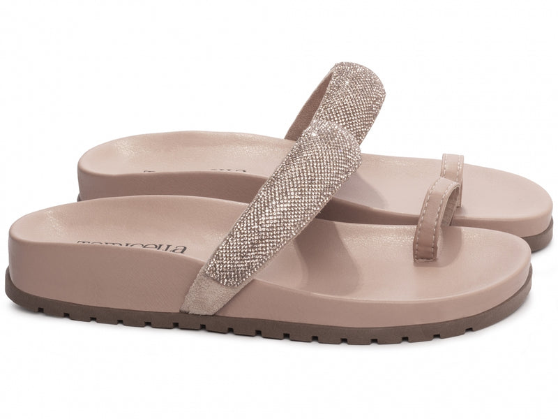 Sandália Papete Birken Com Strass