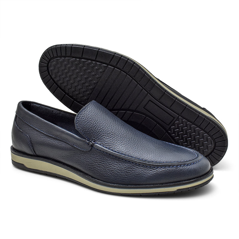 Mocassim Masculino Oxford - 100% Couro Legítimo e Tecido interno Antibacteriano -