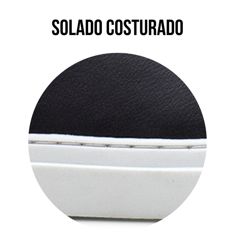 Sapatênis Casual Masculino Five Preto Com Ajuste de Cadarço e Solado Costurado