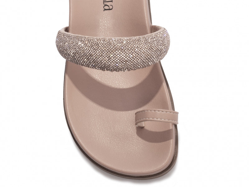 Sandália Papete Birken Com Strass